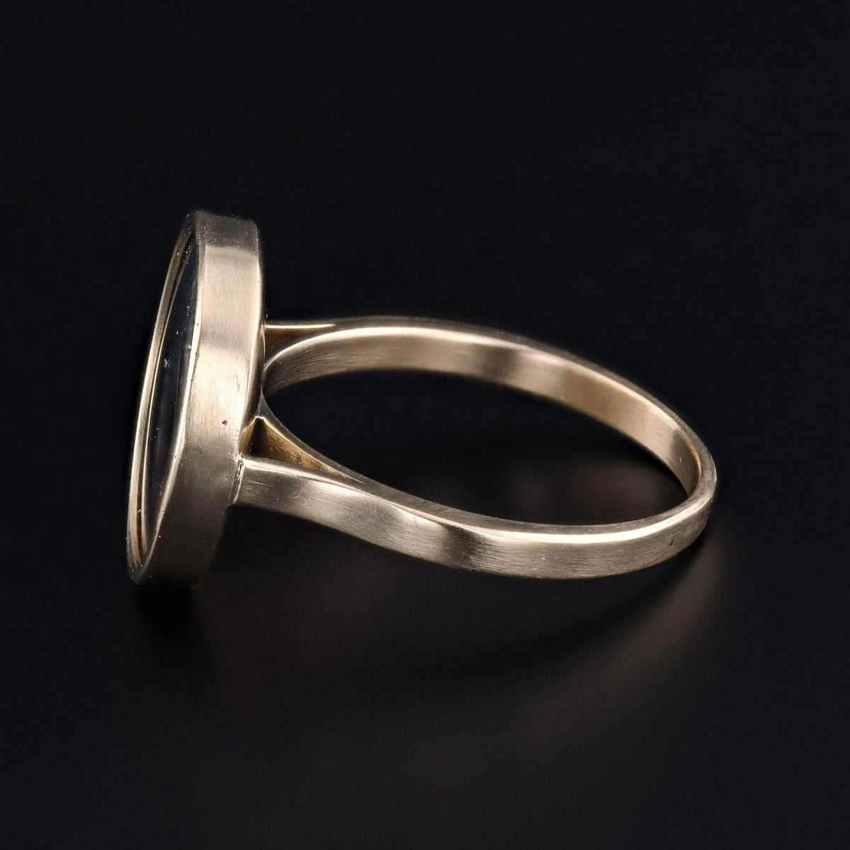 Georgian Hand Painted Dove Conversion Ring of 14k Gold - Trademark Antiques
