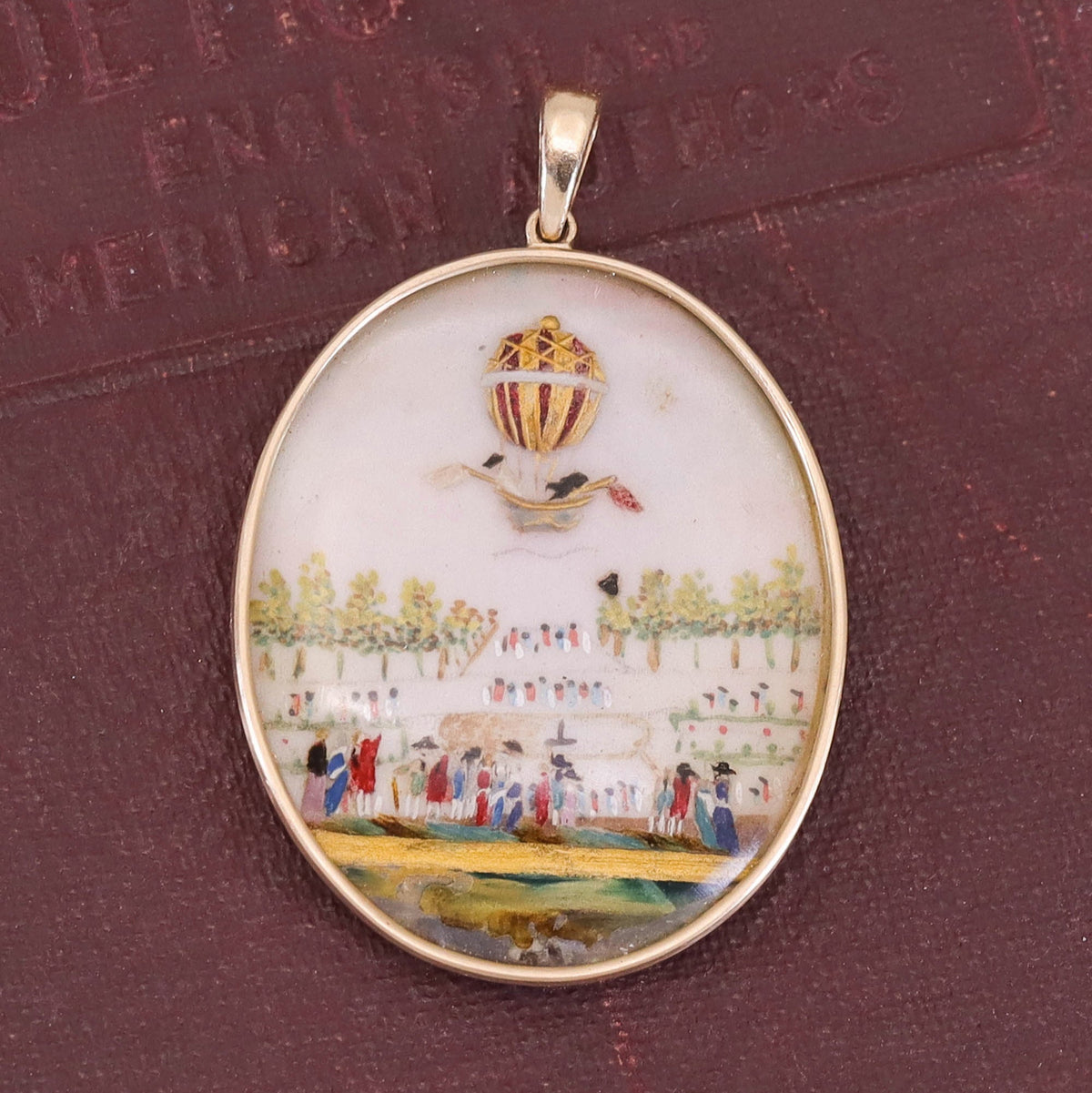 Georgian Hot Air Balloon Miniature Pendant of 14k Gold - Trademark Antiques