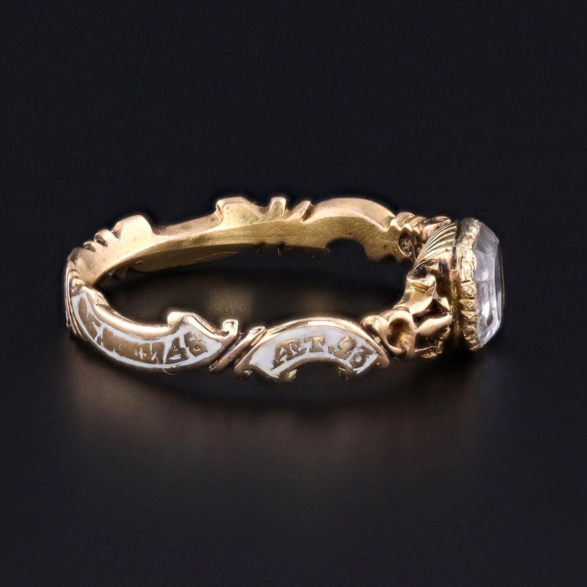 Georgian Memento Mori Ring of 18k Gold - Trademark Antiques