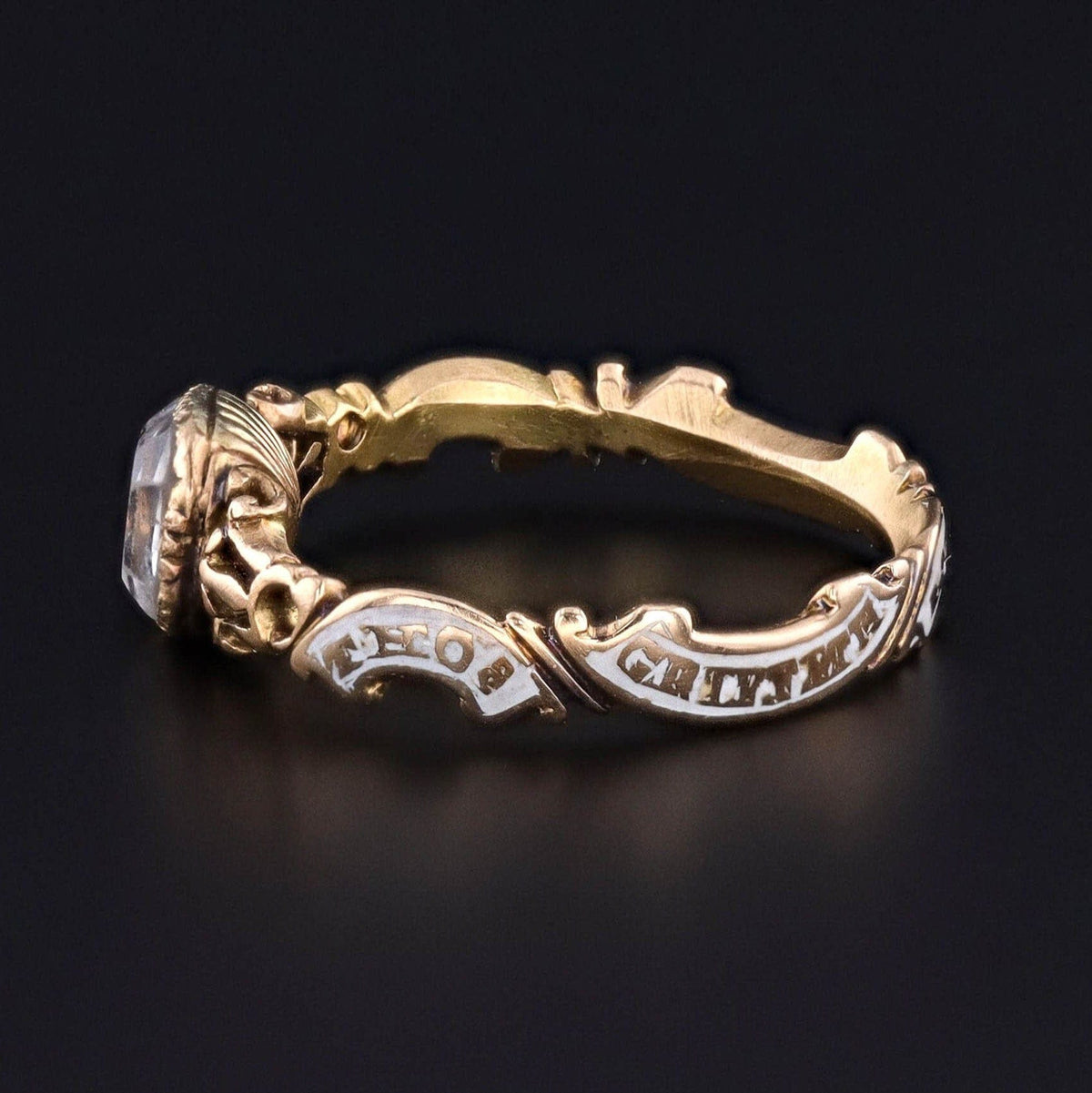 Georgian Memento Mori Ring of 18k Gold - Trademark Antiques