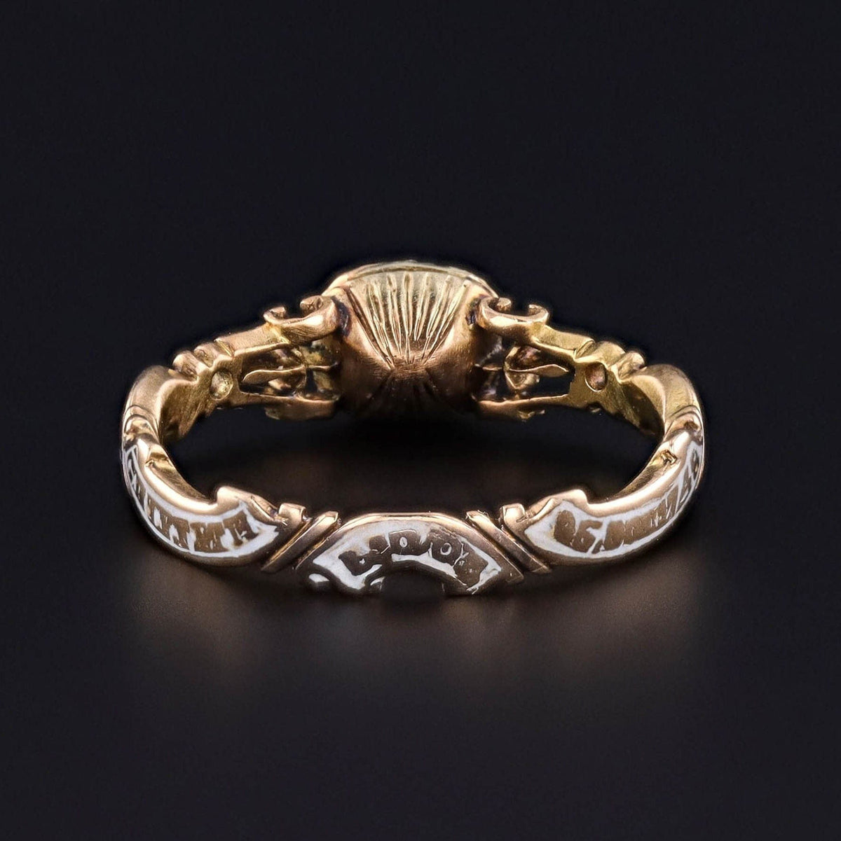 Georgian Memento Mori Ring of 18k Gold - Trademark Antiques