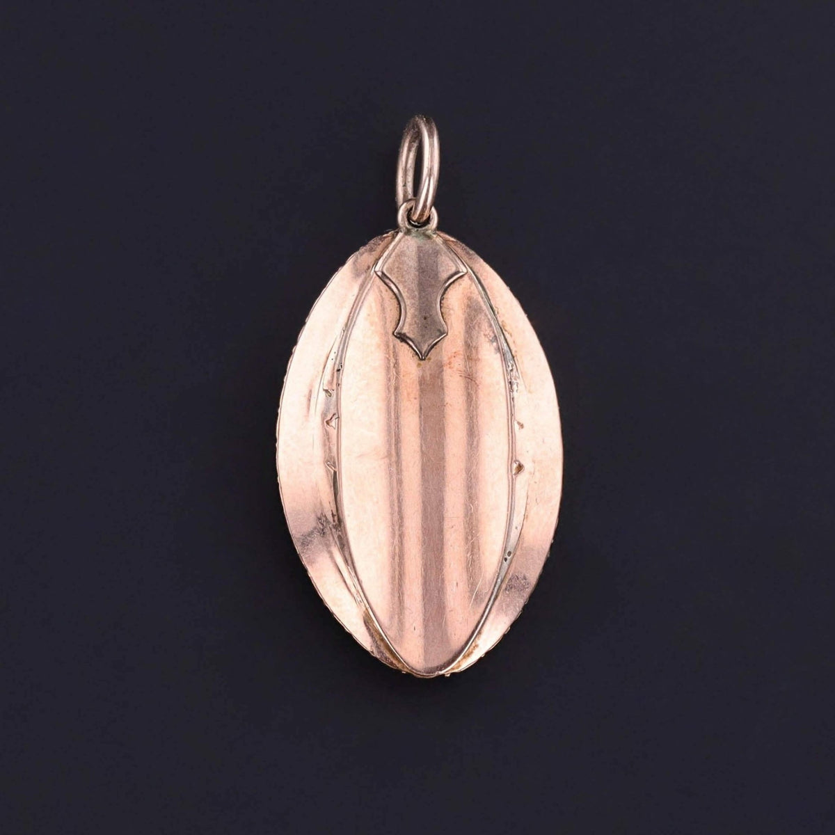 Georgian Mourning Miniature Pendant of Sepia and 11k Gold - Trademark Antiques
