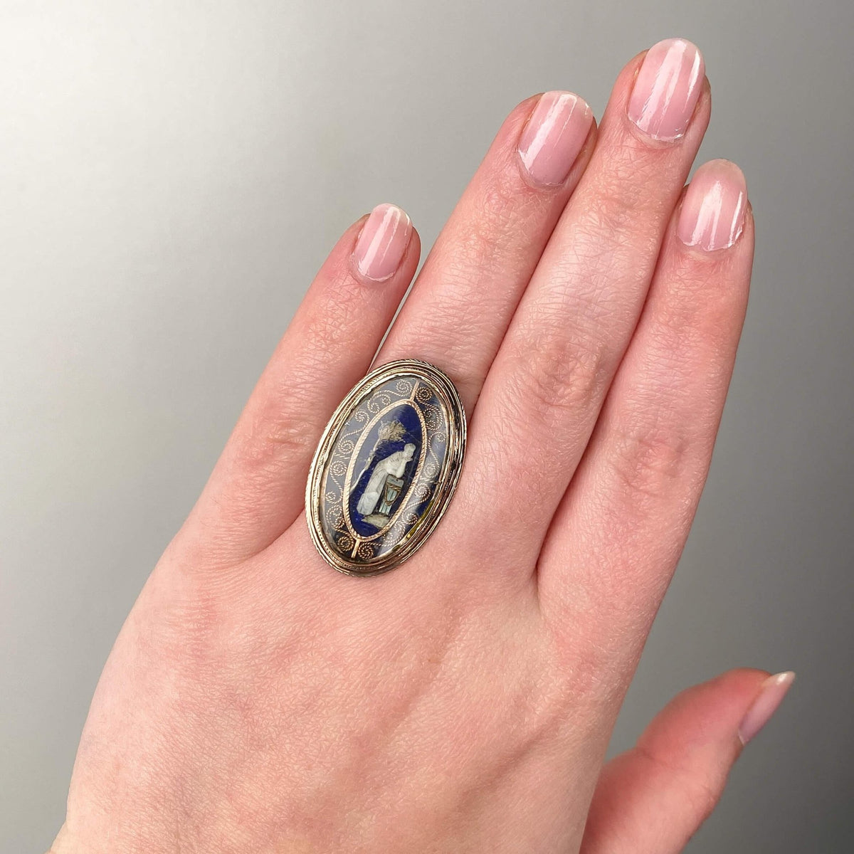 Georgian Mourning Ring in Original Box - Trademark Antiques