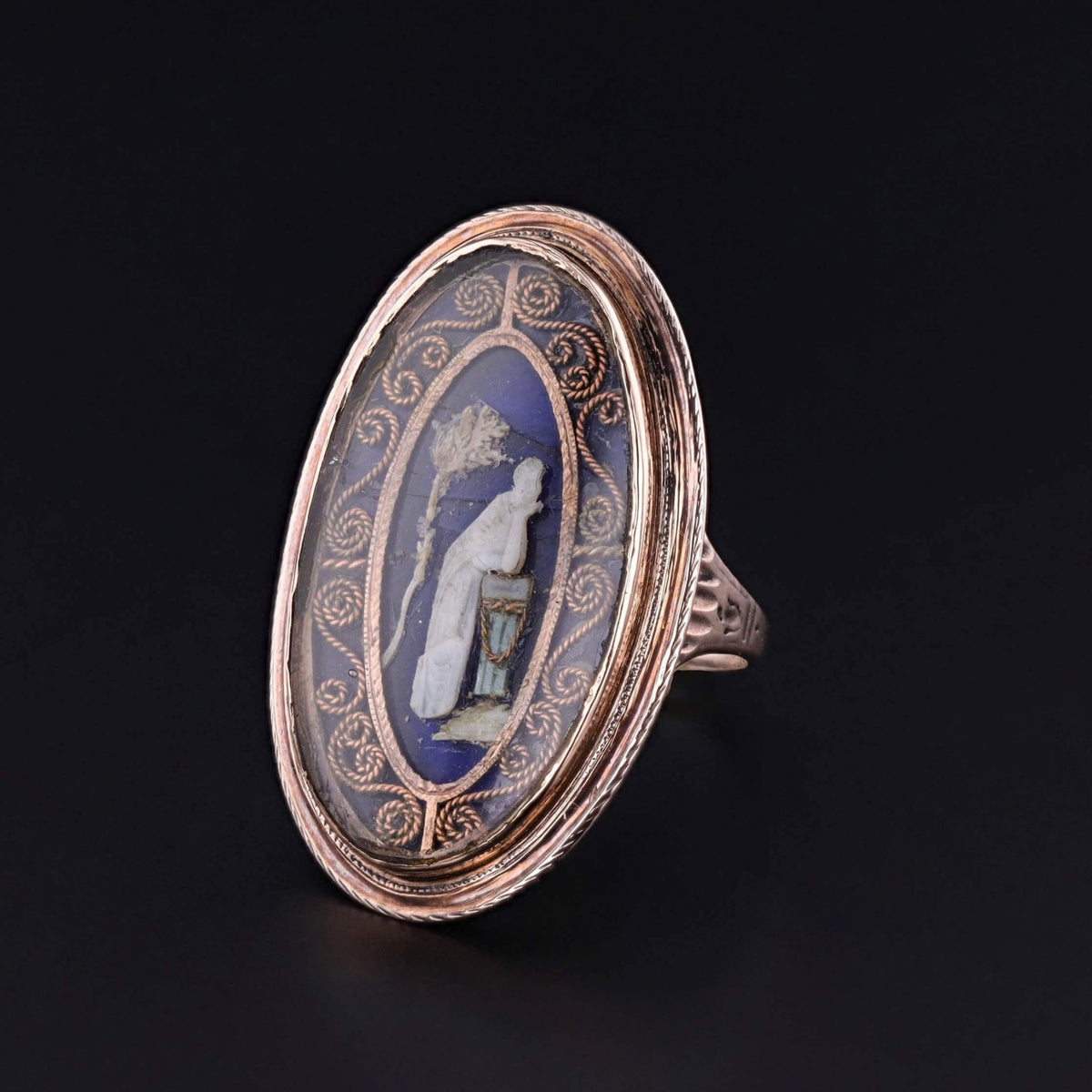 Georgian Mourning Ring in Original Box - Trademark Antiques