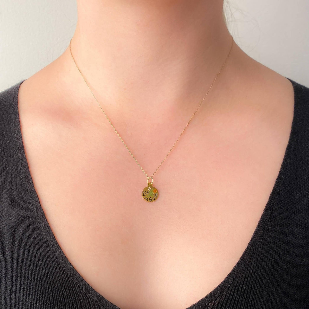 Gold Grandchild Love Token Charm - Trademark Antiques