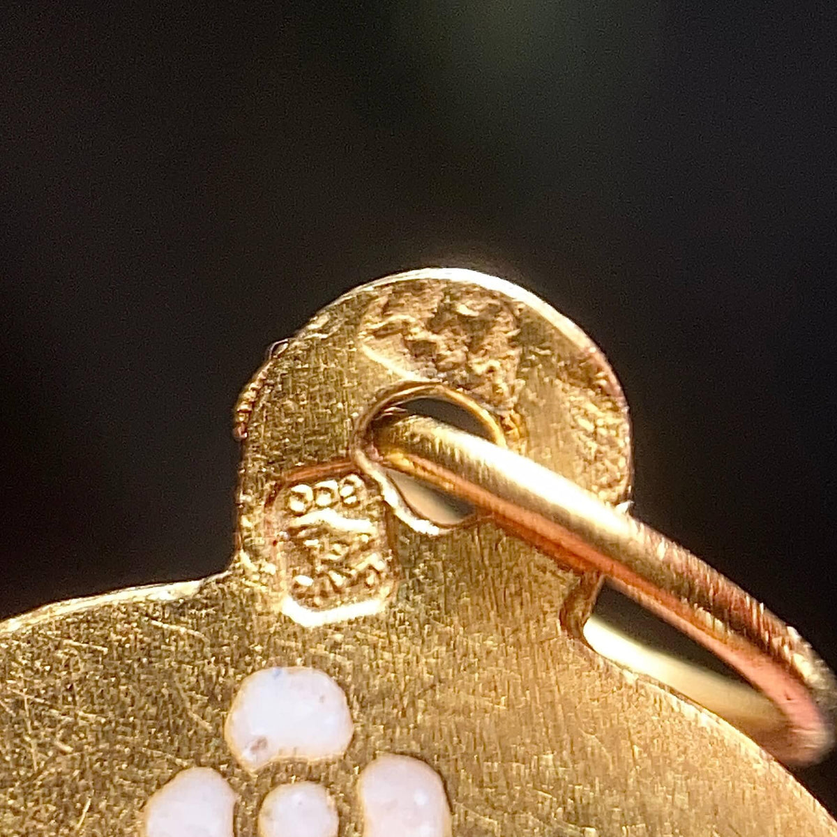 Gold Grandchild Love Token Charm - Trademark Antiques