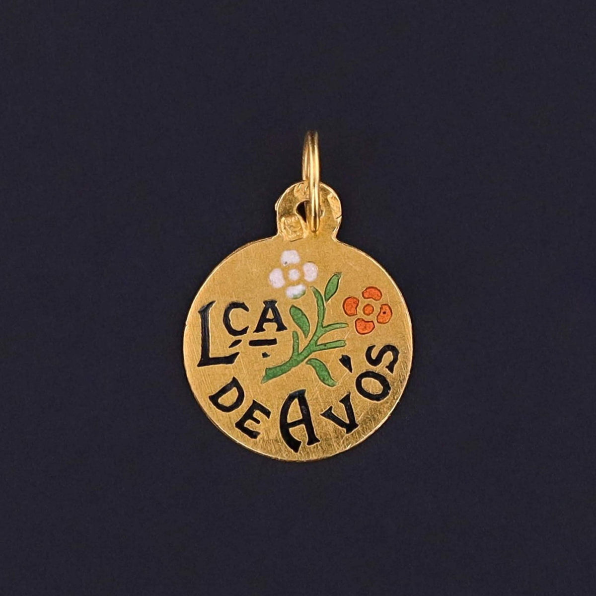Gold Grandchild Love Token Charm - Trademark Antiques