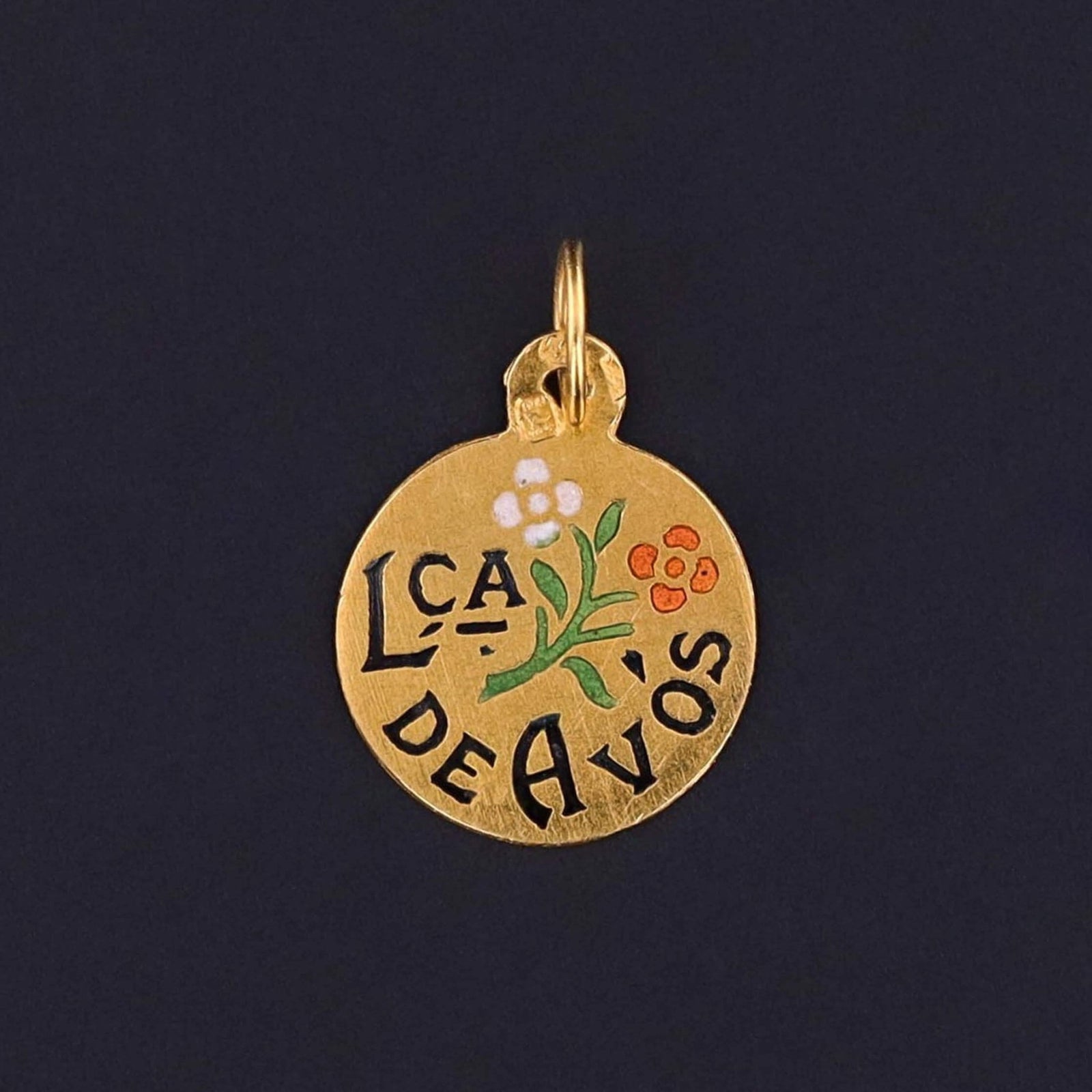 Gold Grandchild Love Token Charm - Trademark Antiques