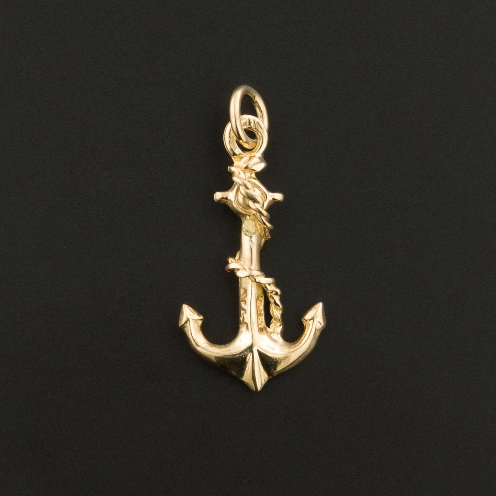 Vintage Anchor Charm of 14k Gold