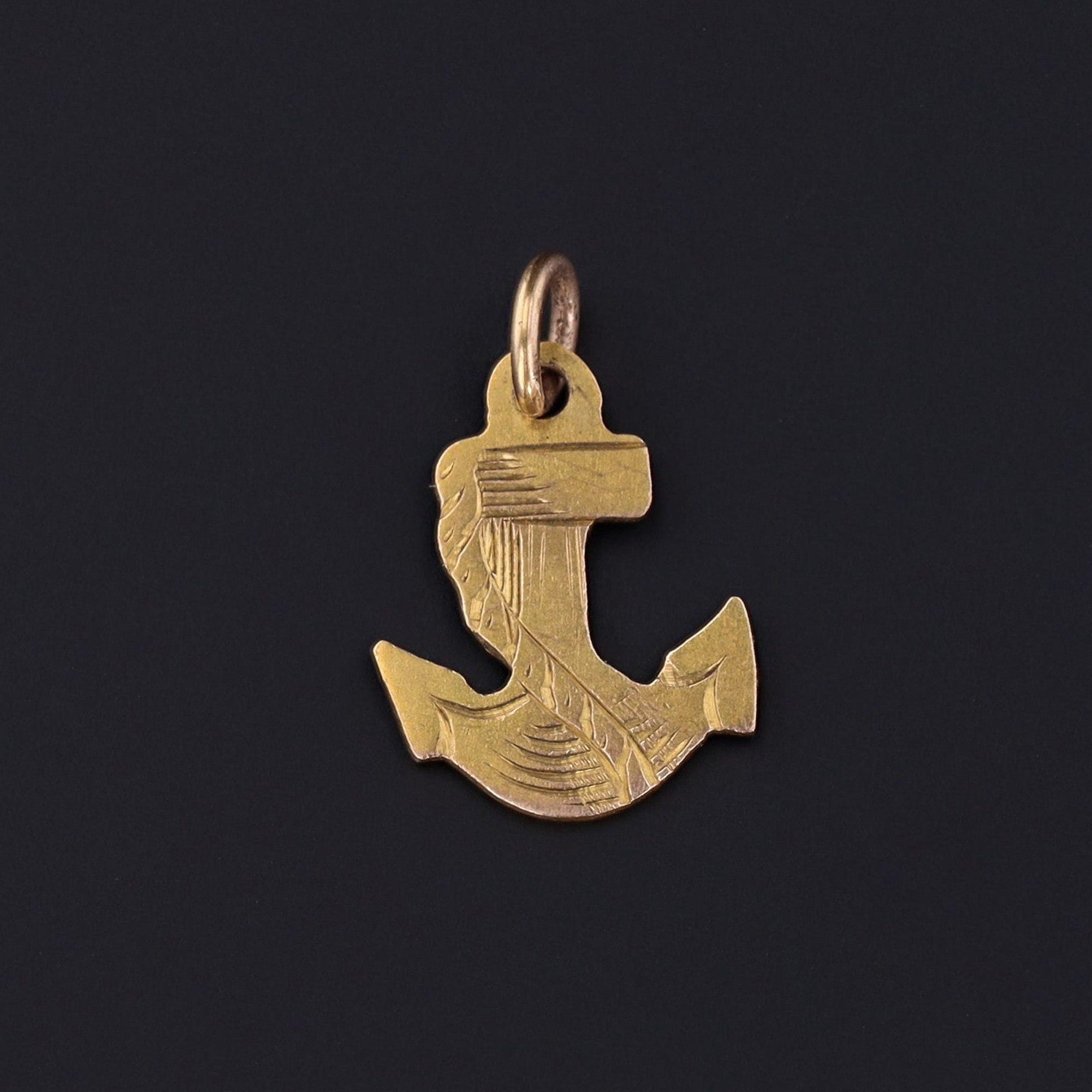 Vintage Anchor Charm of 9ct Gold