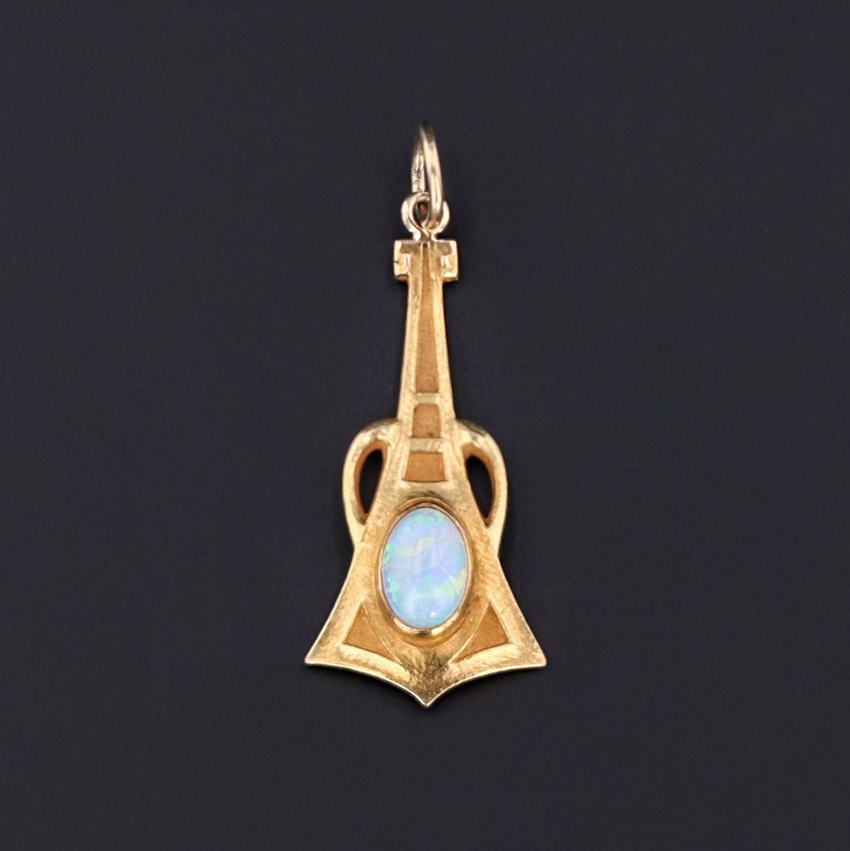 Antique Opal Conversion Pendant of 14k Gold