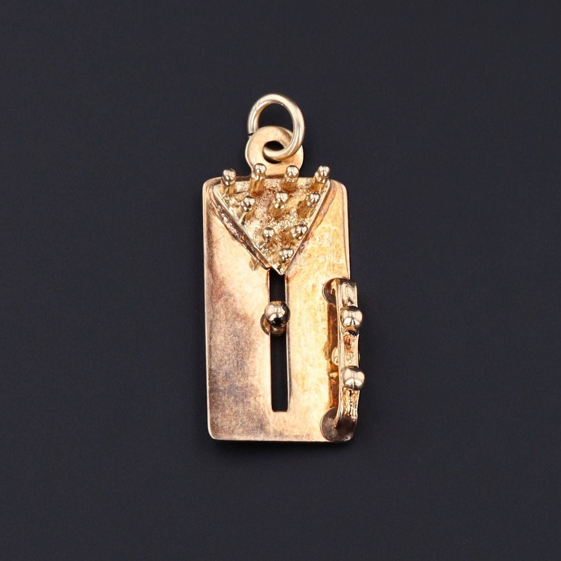 Vintage Moveable Bowling Charm of 14k Gold