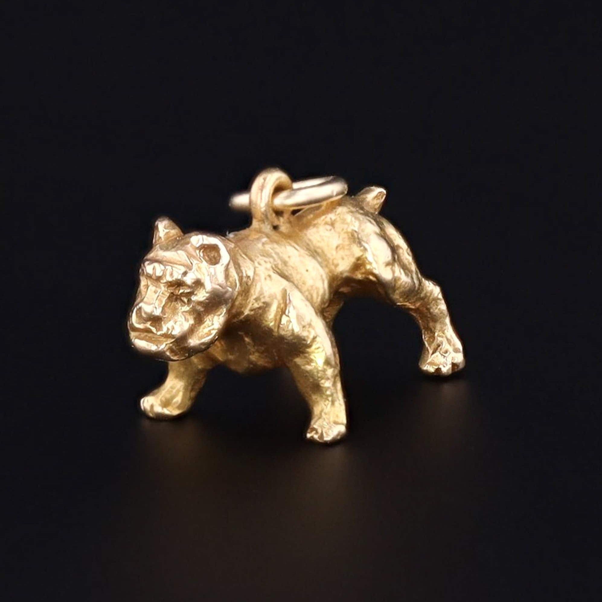 Vintage Bulldog Charm of 14k Gold