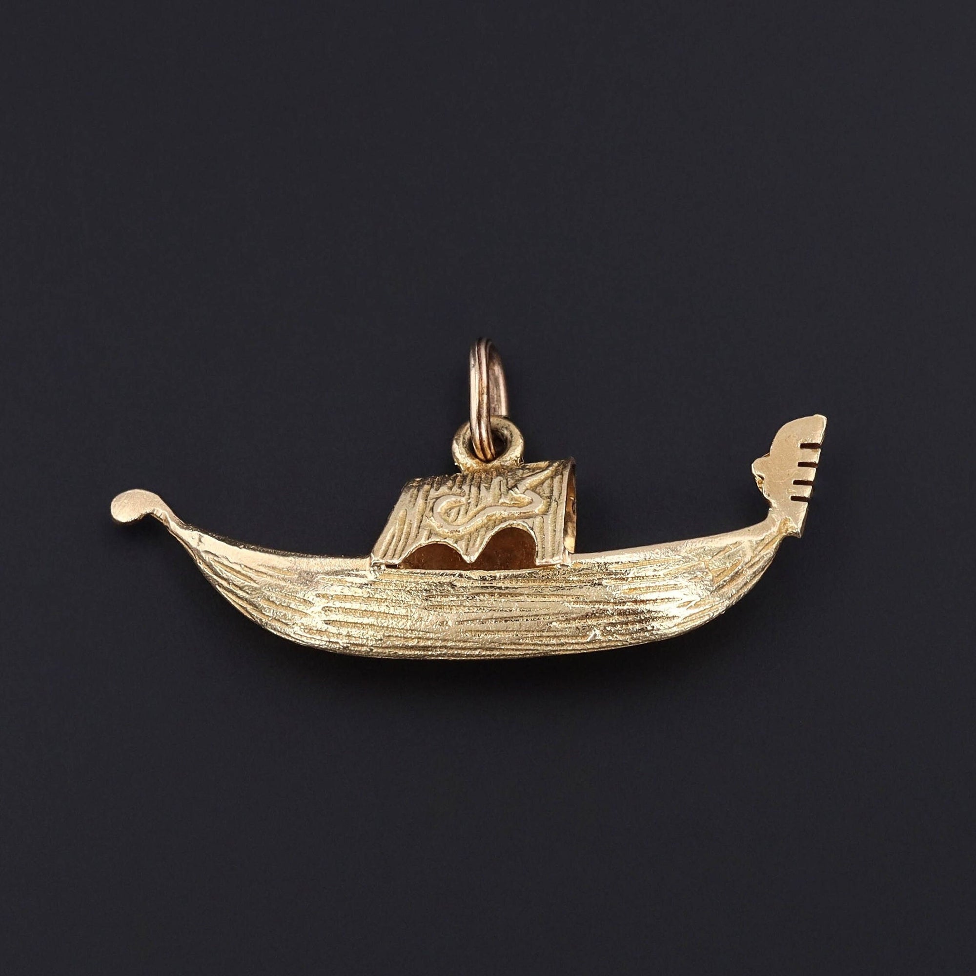 Vintage Gondola Charm of 18k Gold