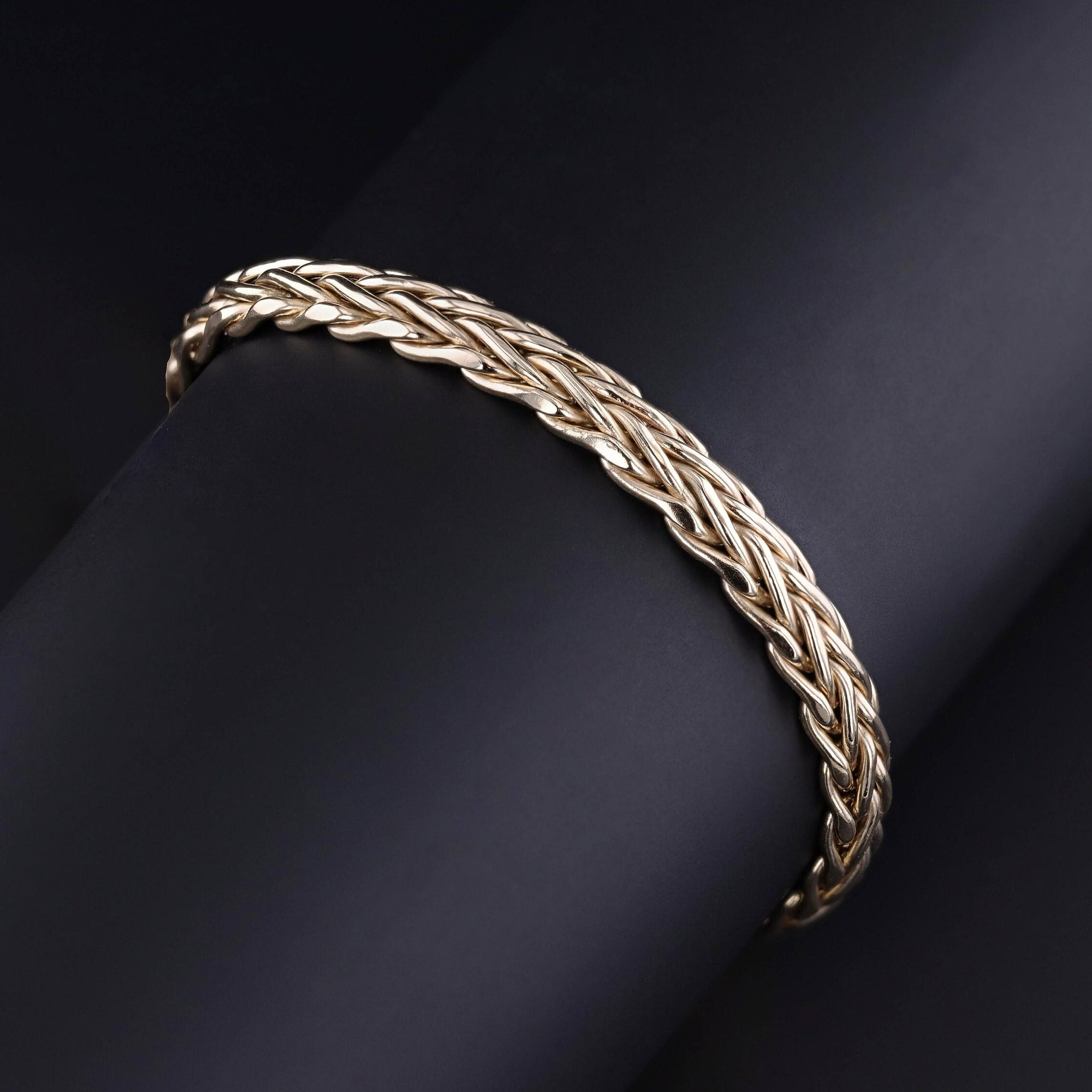 Vintage Woven Bracelet of 14k Gold