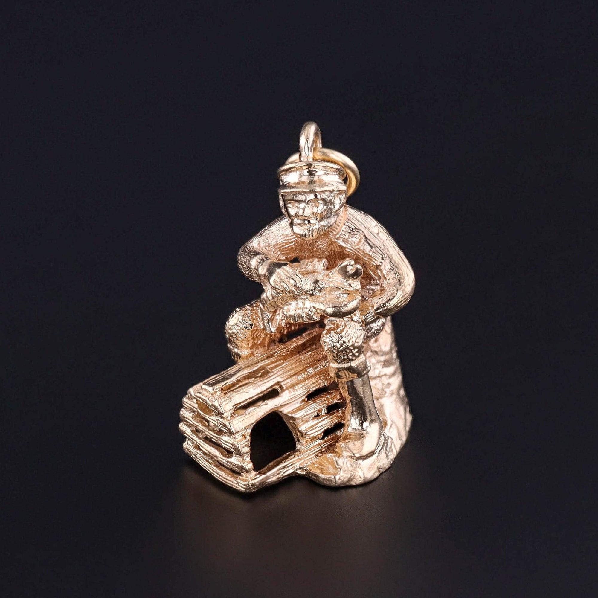 Vintage Lobsterman Charm of 10k Gold