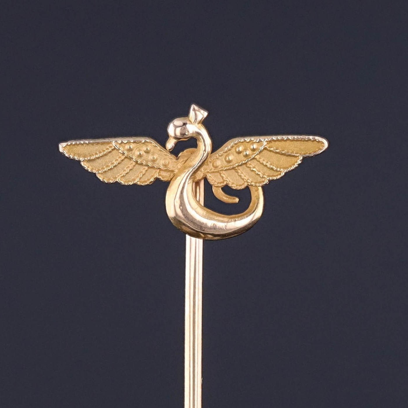 Antique Egyptian Revival Stick Pin of 14k Gold