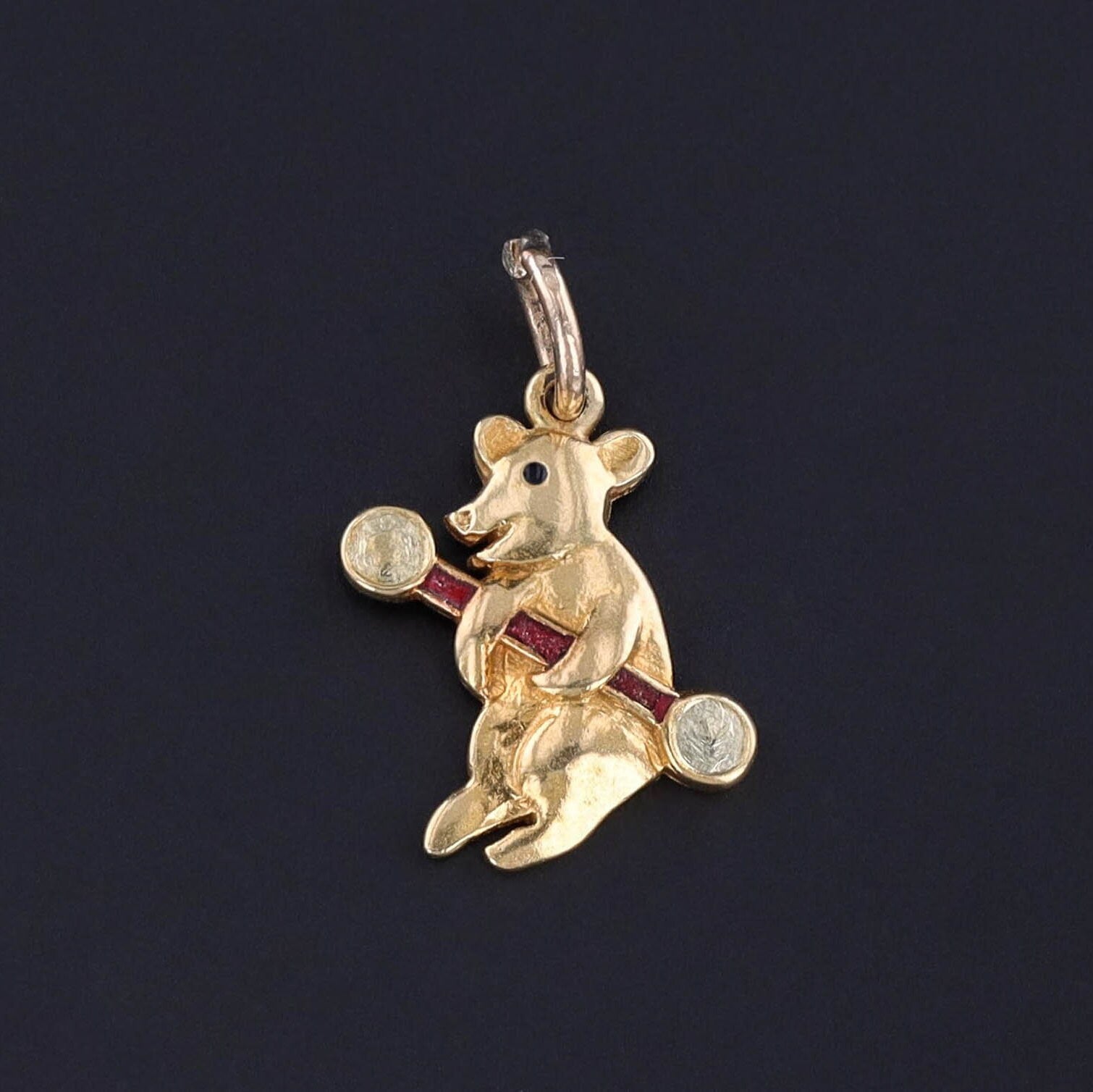 Vintage Mouse Charm of 18k Gold