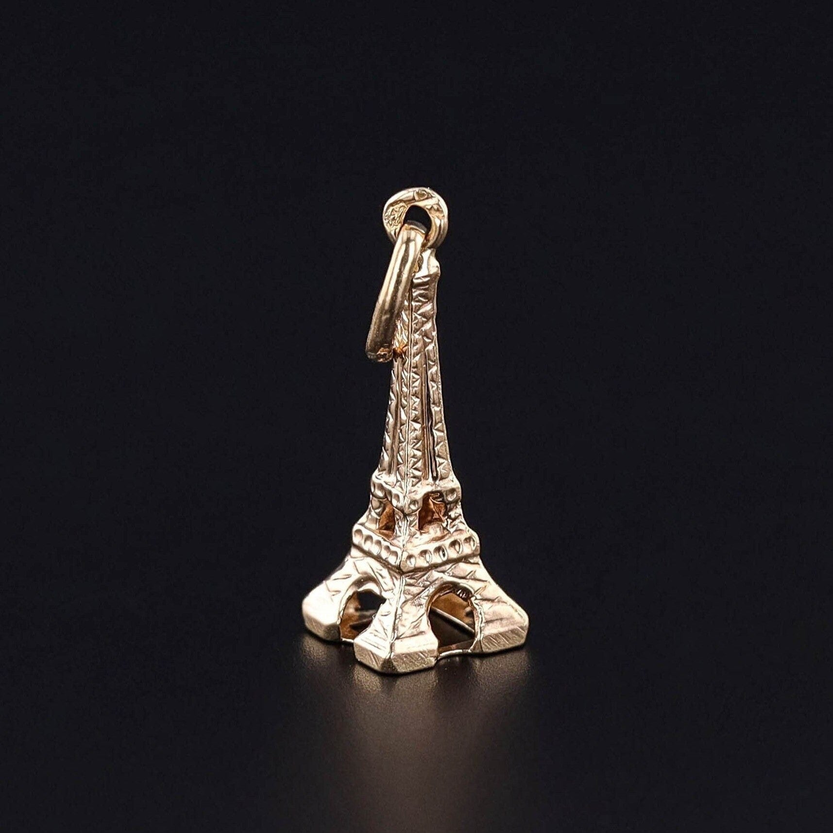 Vintage Eiffel Tower Charm of 18k Gold