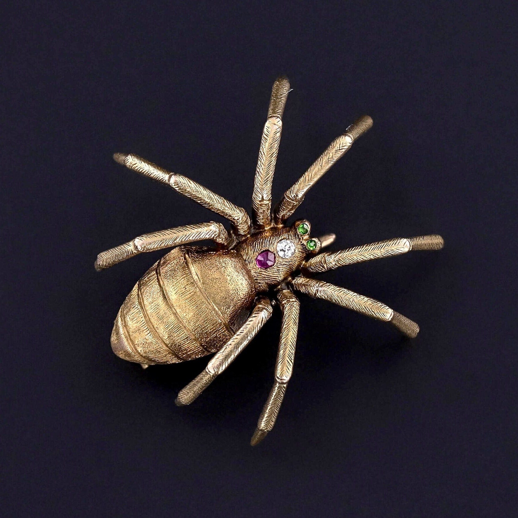 Antique Riker Brothers Spider Brooch