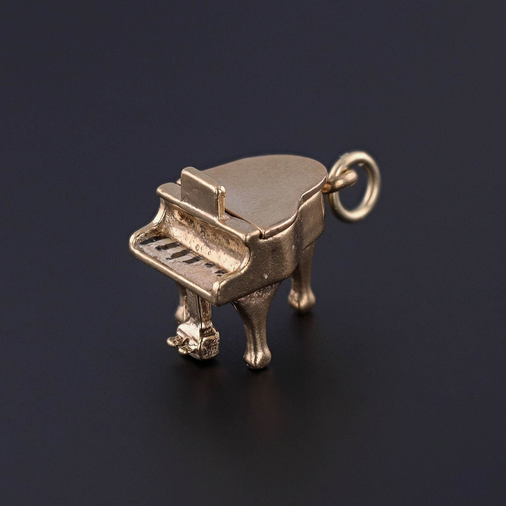 Vintage Piano Charm of 14k Gold