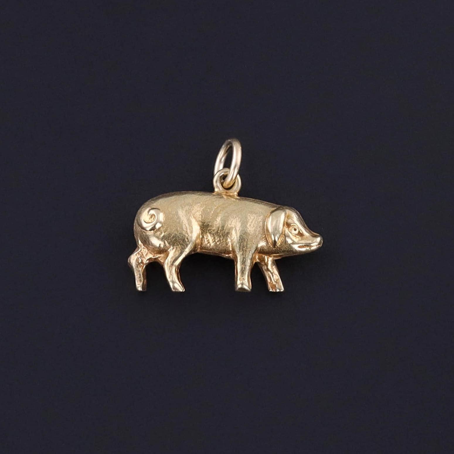 Vintage Pig Charm of 15ct Gold