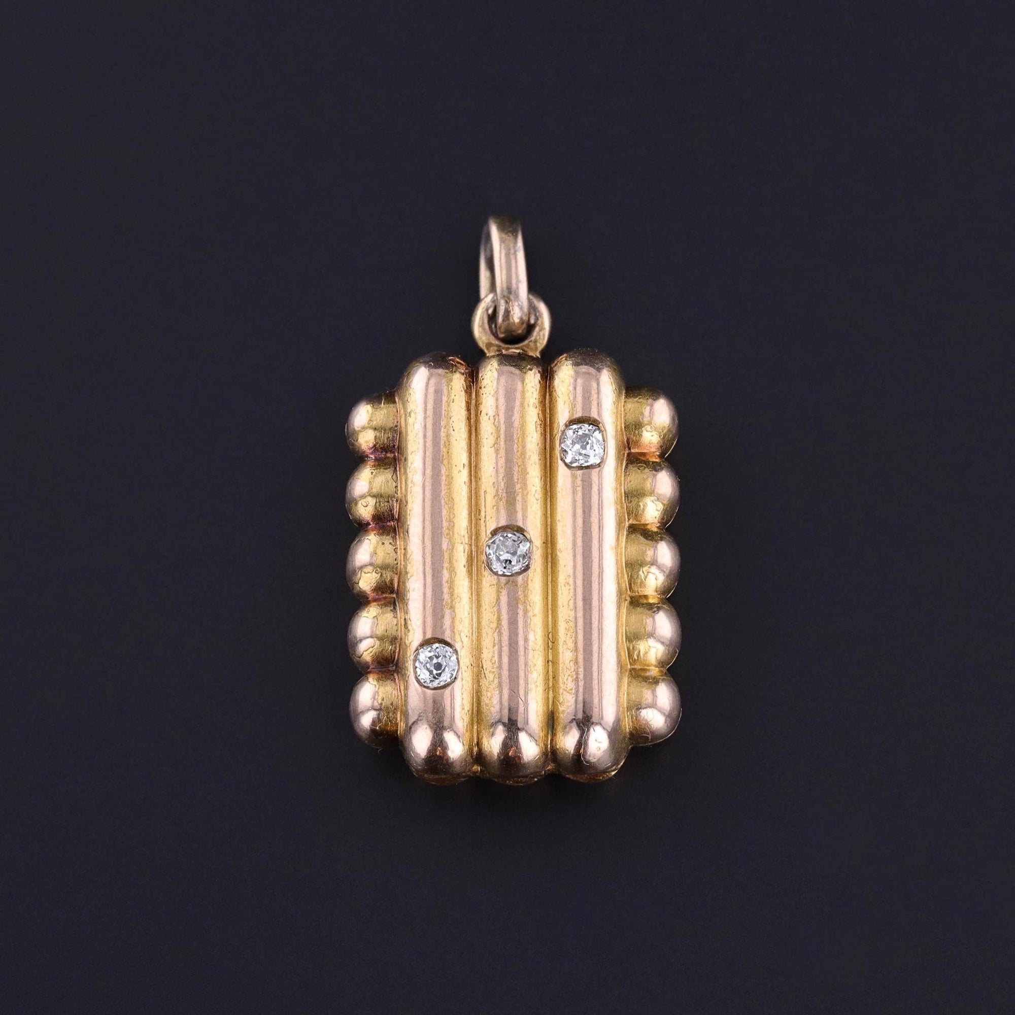 Antique Diamond Locket of 14k Gold