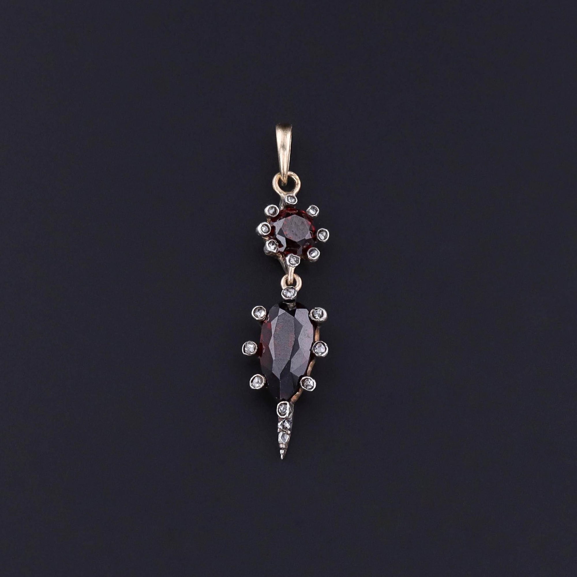 Antique Garnet and Diamond Pendant