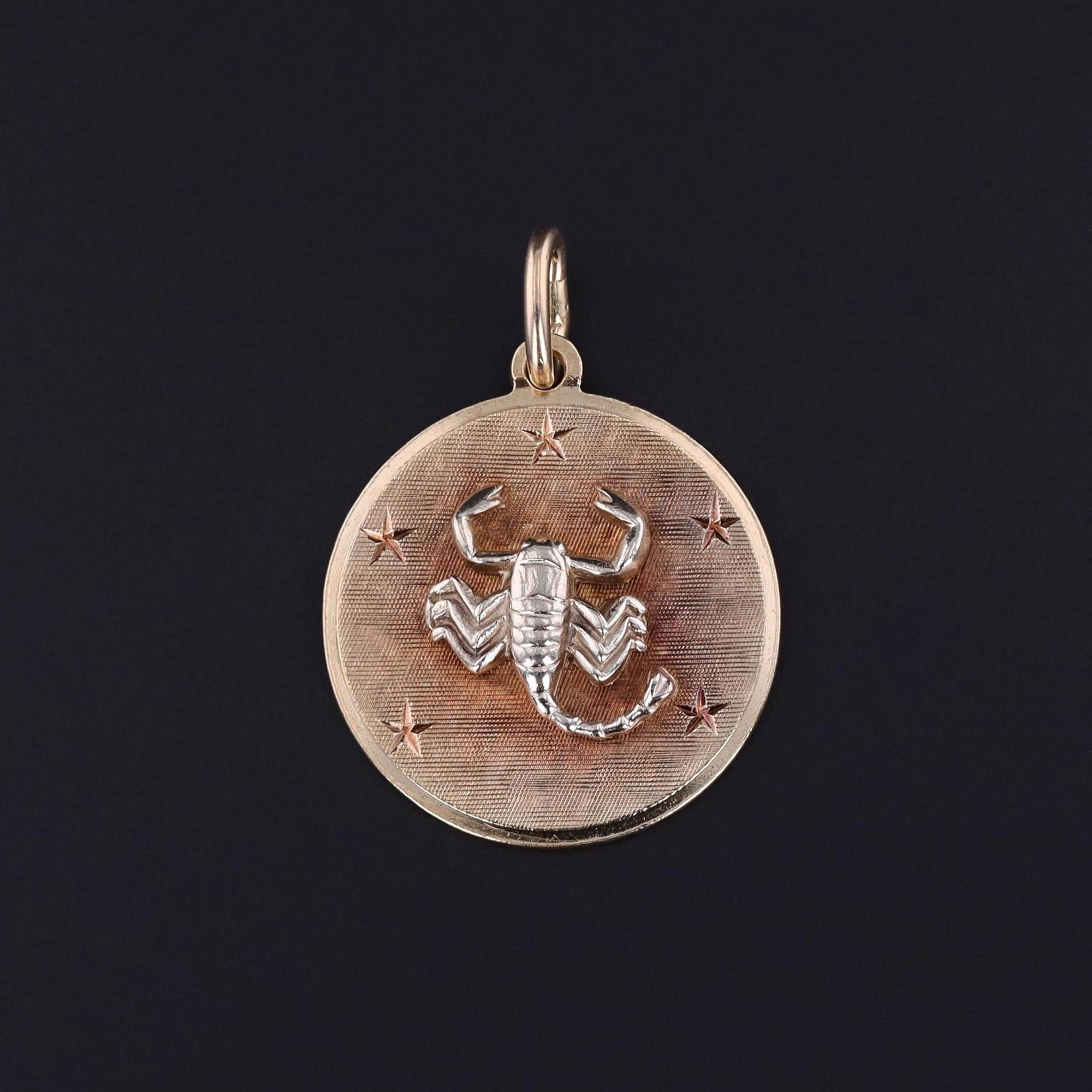 Vintage Scorpio Zodiac Charm of 14k Gold