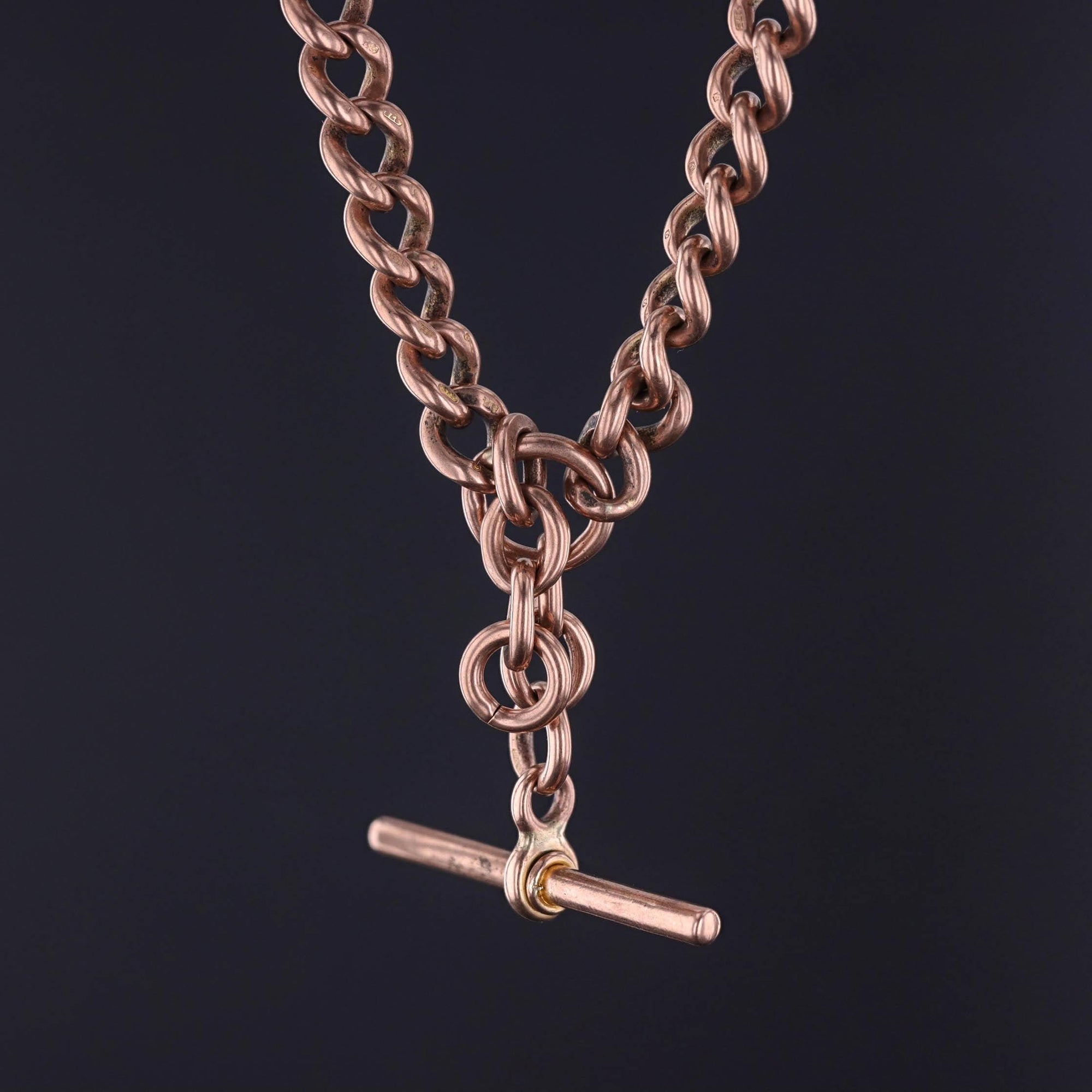 Antique Watch Chain of 9ct Rose Gold