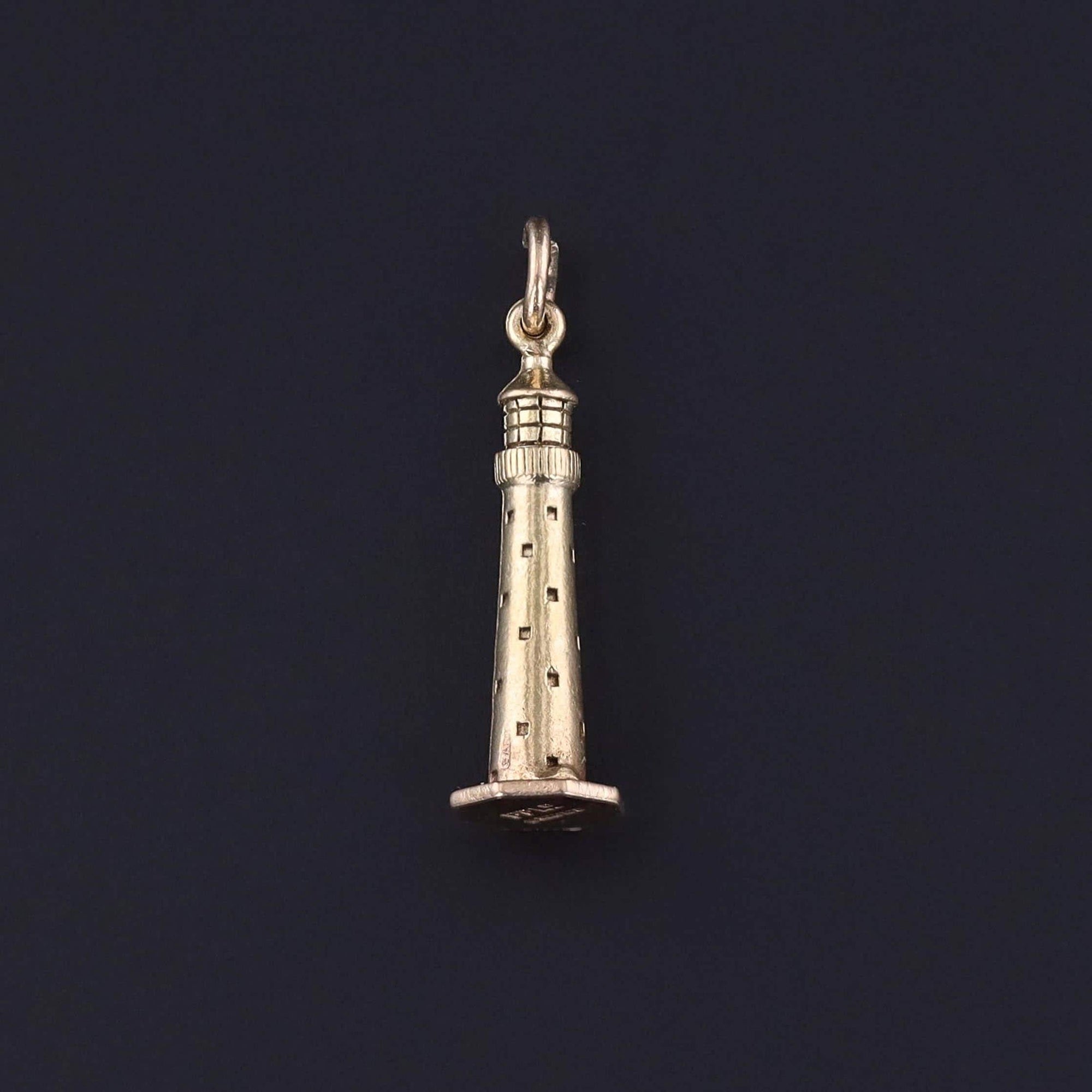 Vintage Lighthouse Charm of 9ct Gold