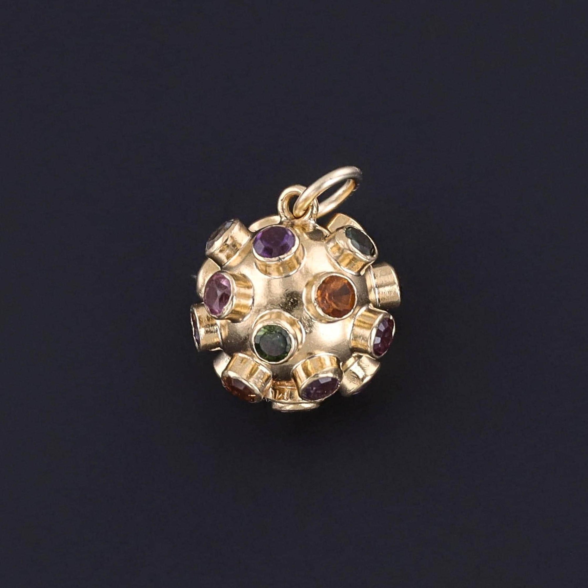 Petite Vintage Sputnik Charm of 18k Gold