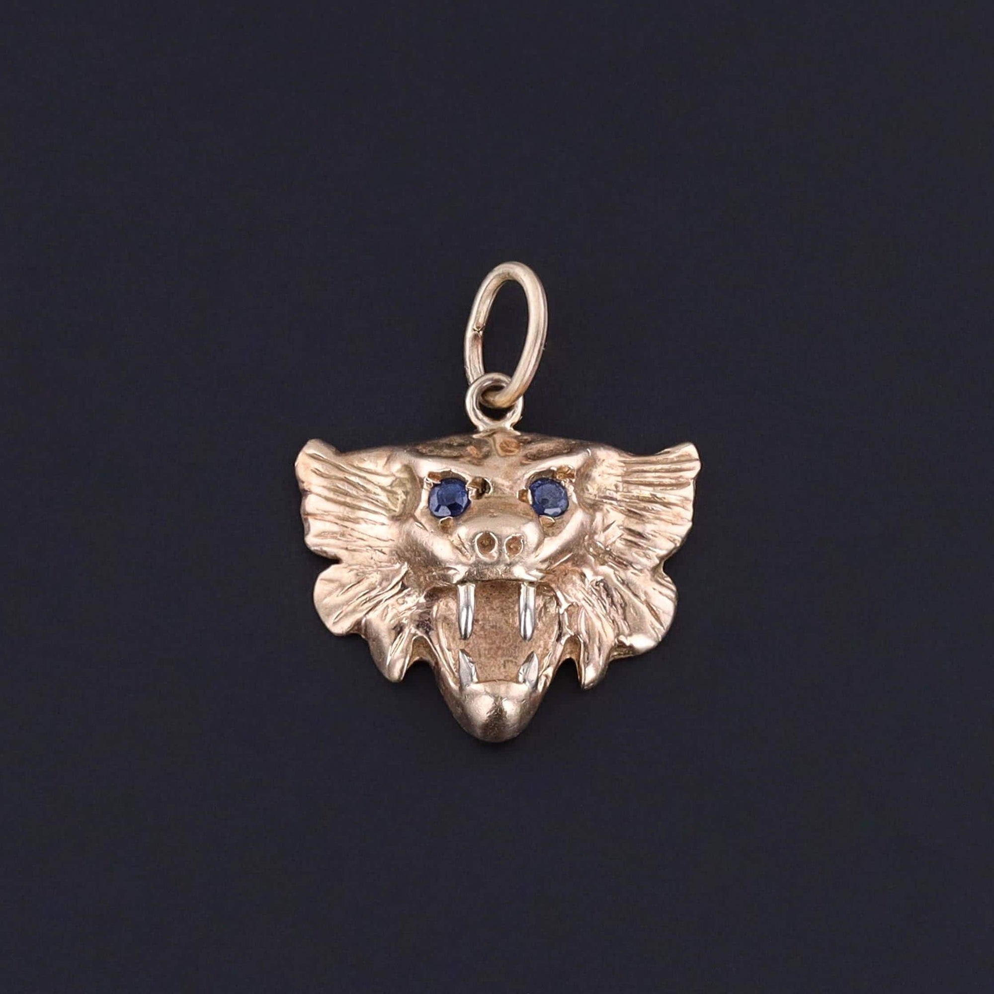 Antique Lion Charm of 14k Gold