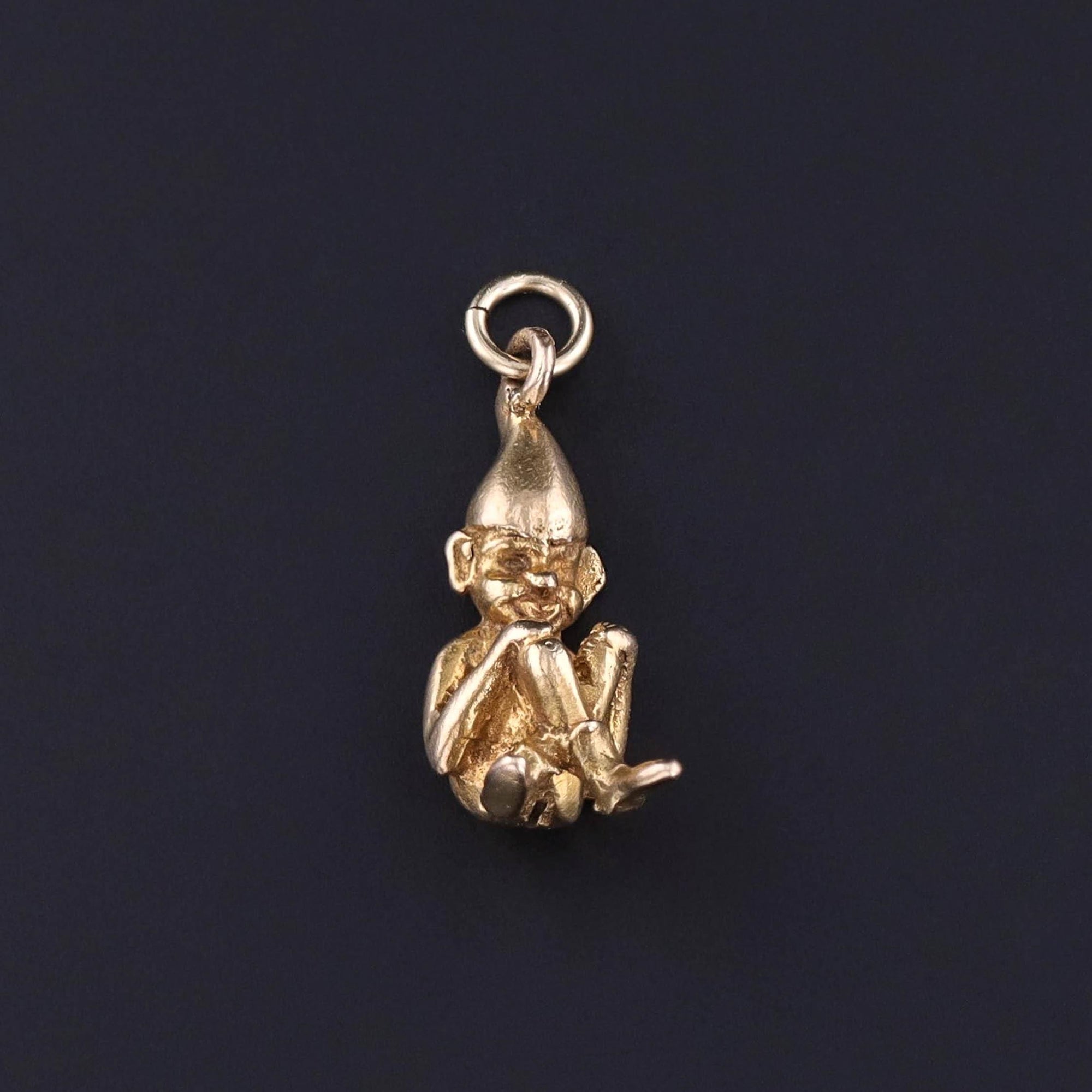 Vintage Elf Charm of 10k Gold