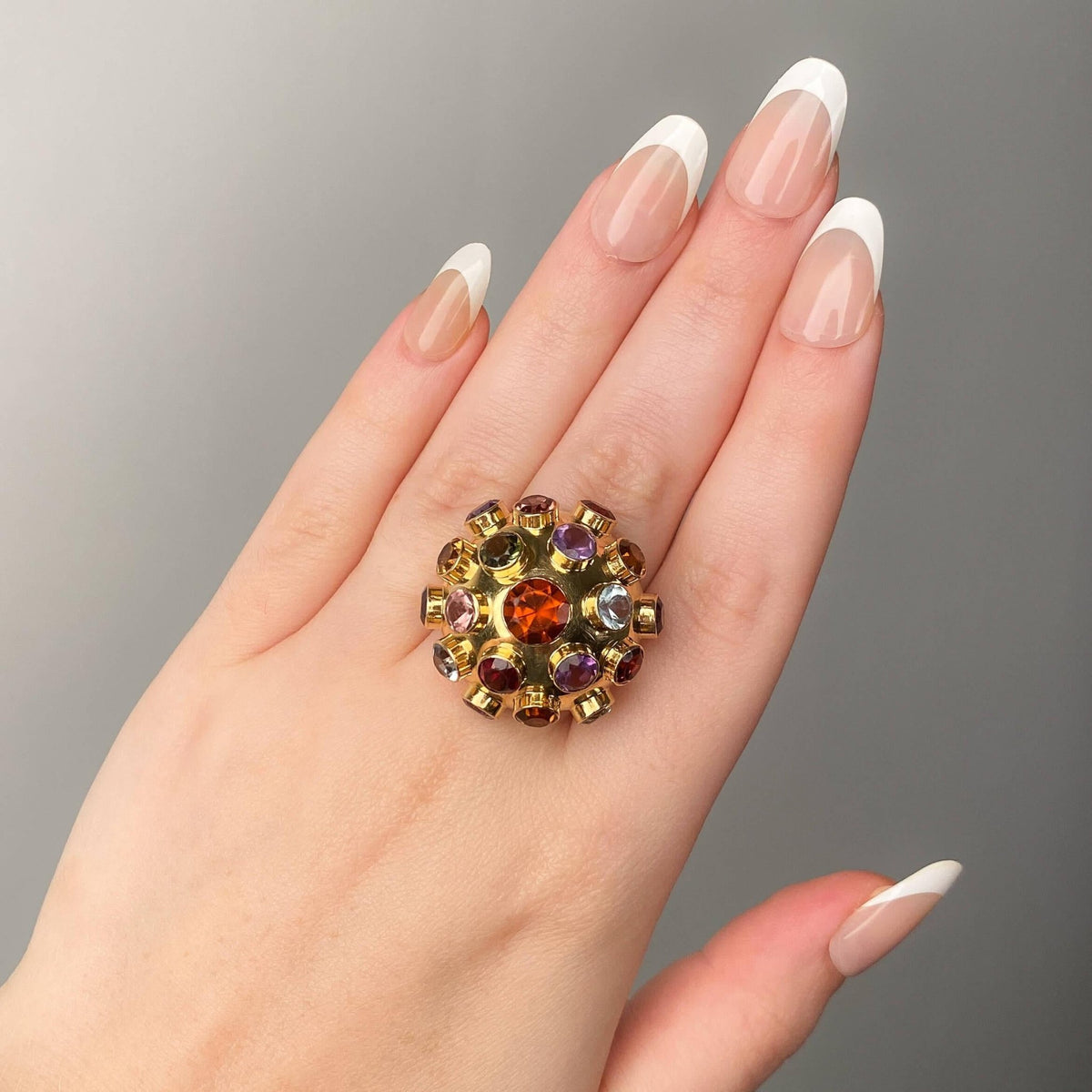 Mid Century Sputnik Ring of 18k Gold - Trademark Antiques