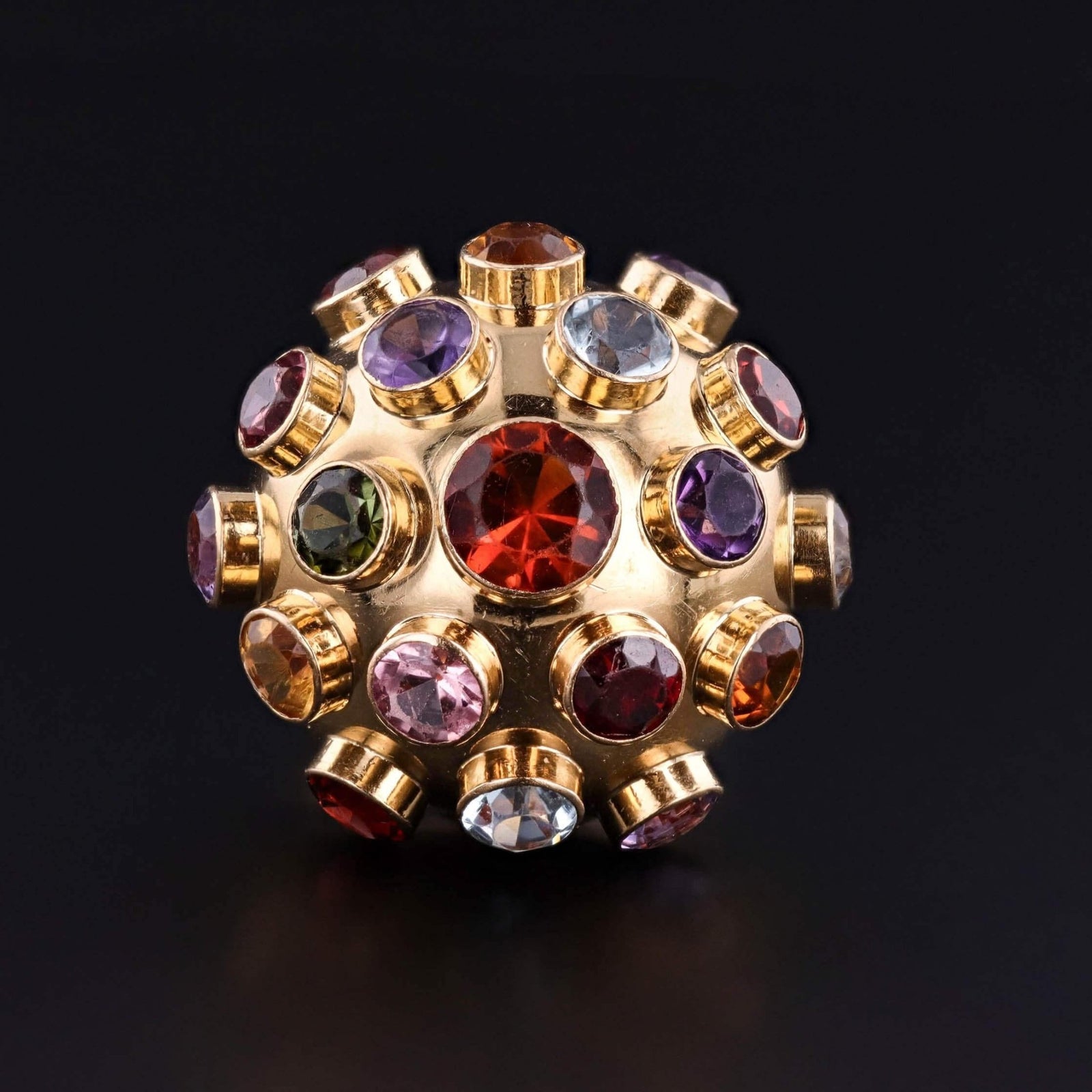 Mid Century Sputnik Ring of 18k Gold - Trademark Antiques
