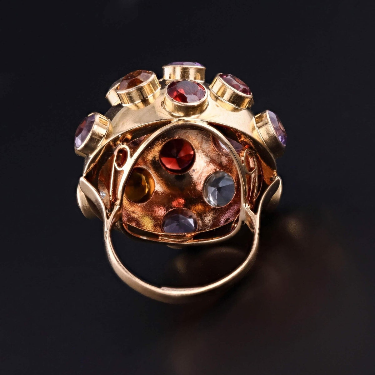 Mid Century Sputnik Ring of 18k Gold - Trademark Antiques