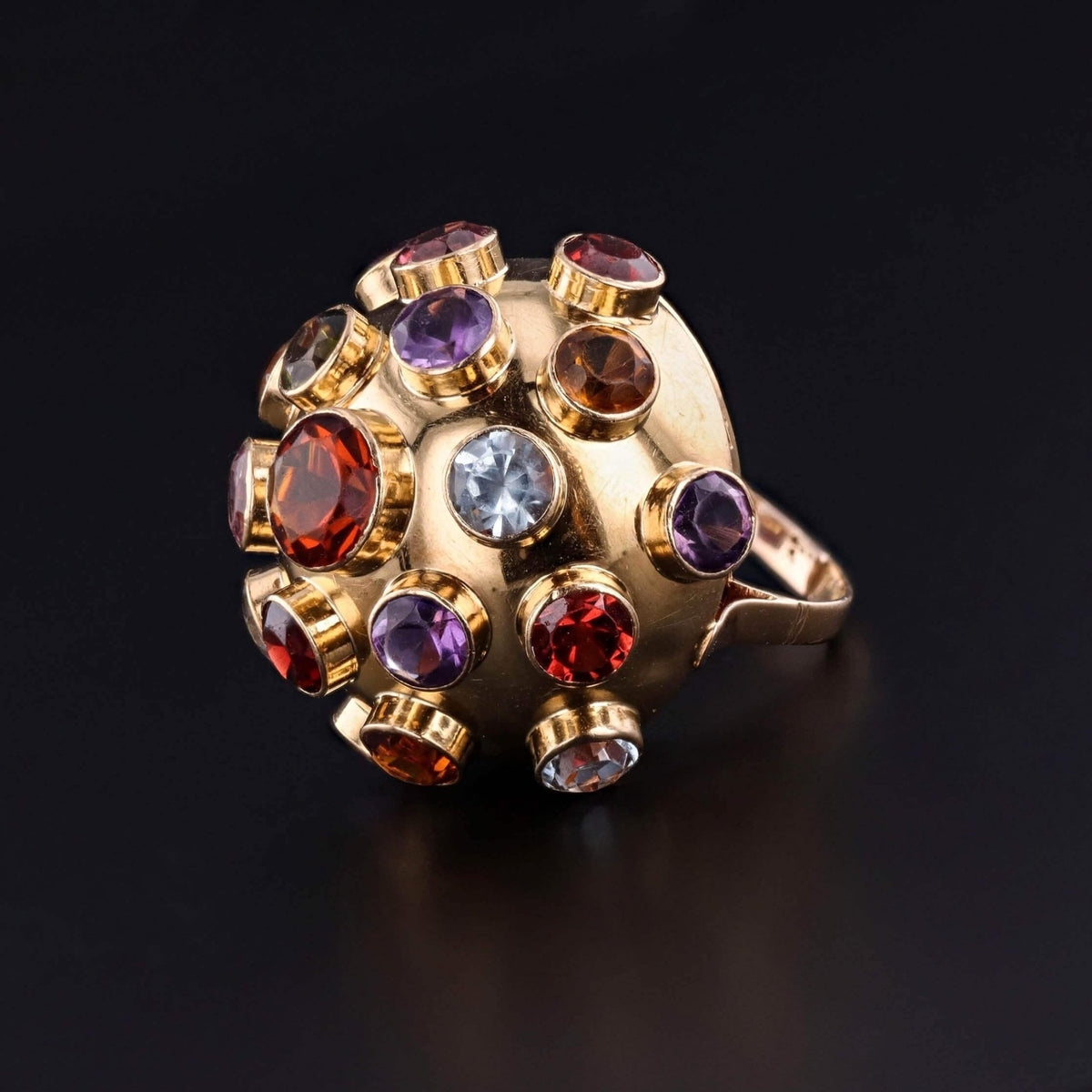 Mid Century Sputnik Ring of 18k Gold - Trademark Antiques