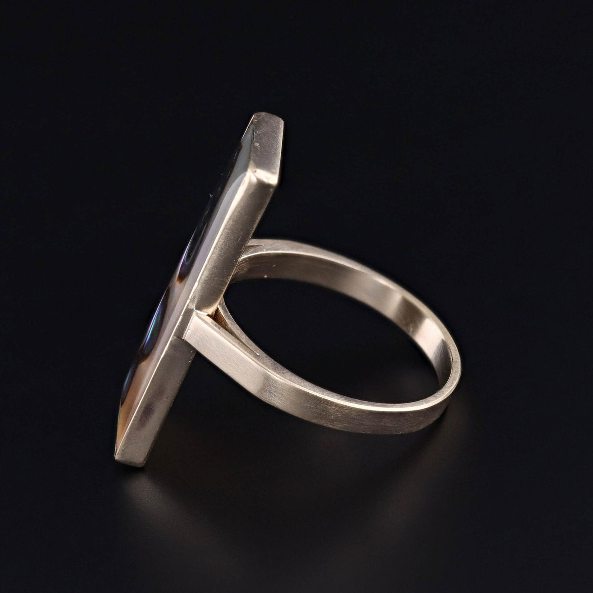 Mother of Pearl Ring of 14k Gold - Trademark Antiques
