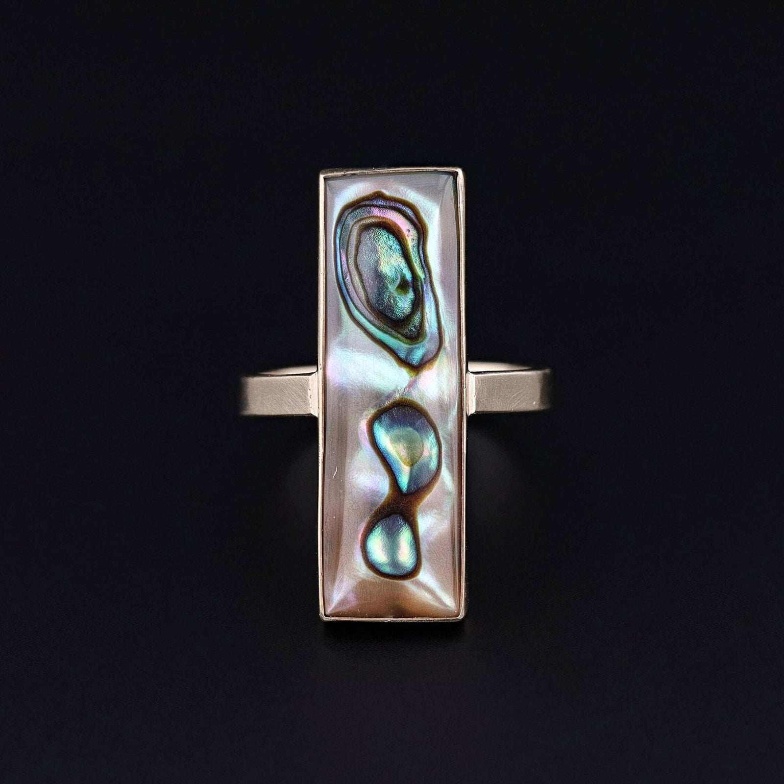 Mother of Pearl Ring of 14k Gold - Trademark Antiques