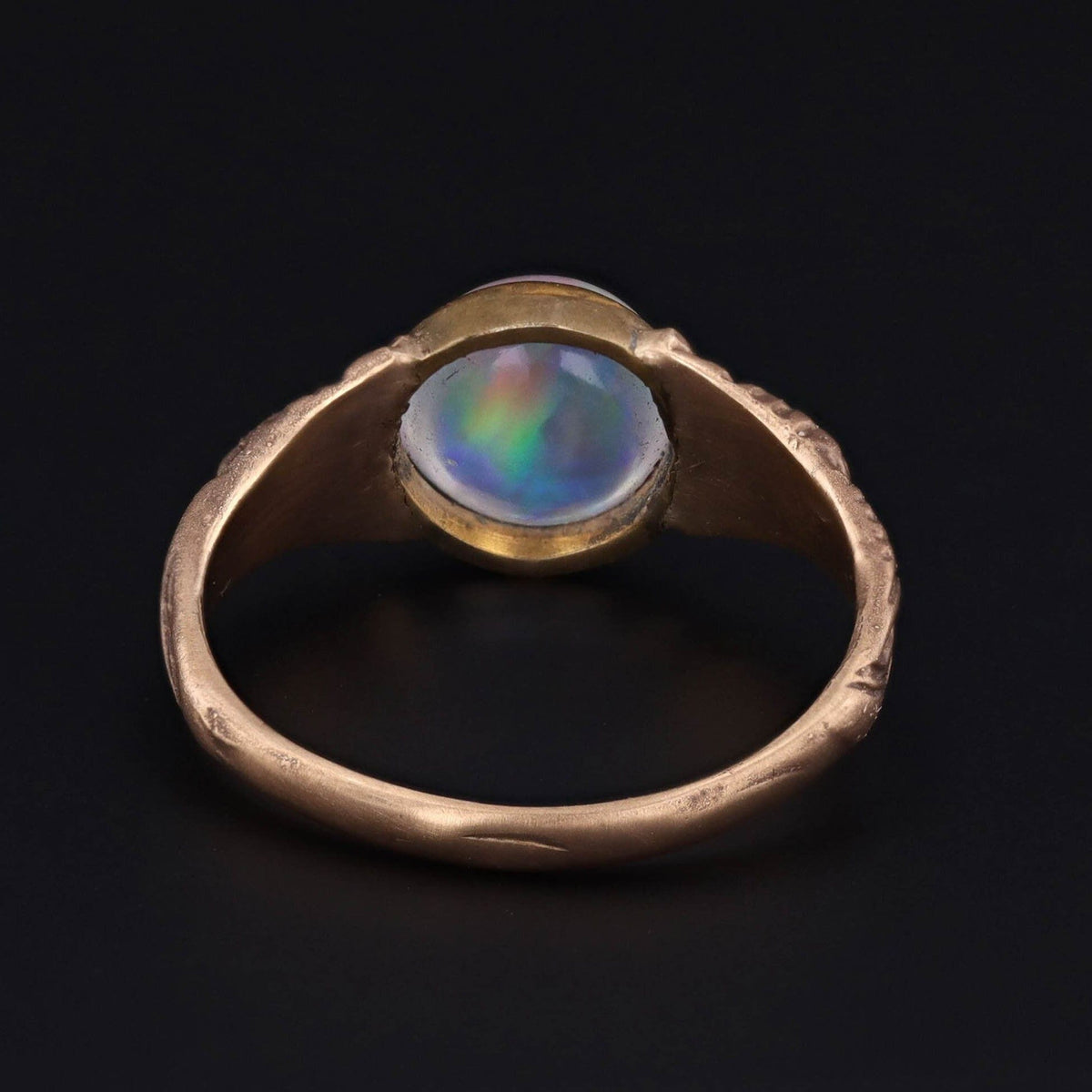 Opal Daisy Ring of 14k Gold Antique Reproduction - Trademark Antiques