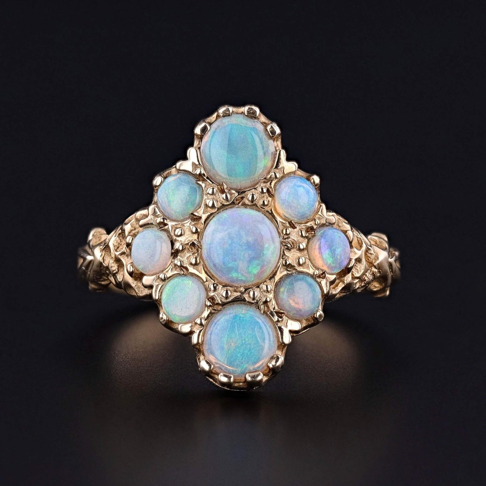 Opal Ring of 9ct Gold - Trademark Antiques