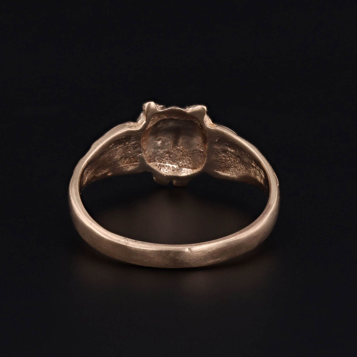 Owl with Diamond Eyes Ring of 14k Gold Antique Reproduction - Trademark Antiques