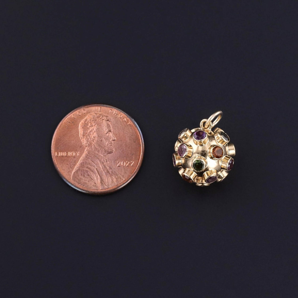 Petite Vintage Sputnik Charm of 18k Gold - Trademark Antiques