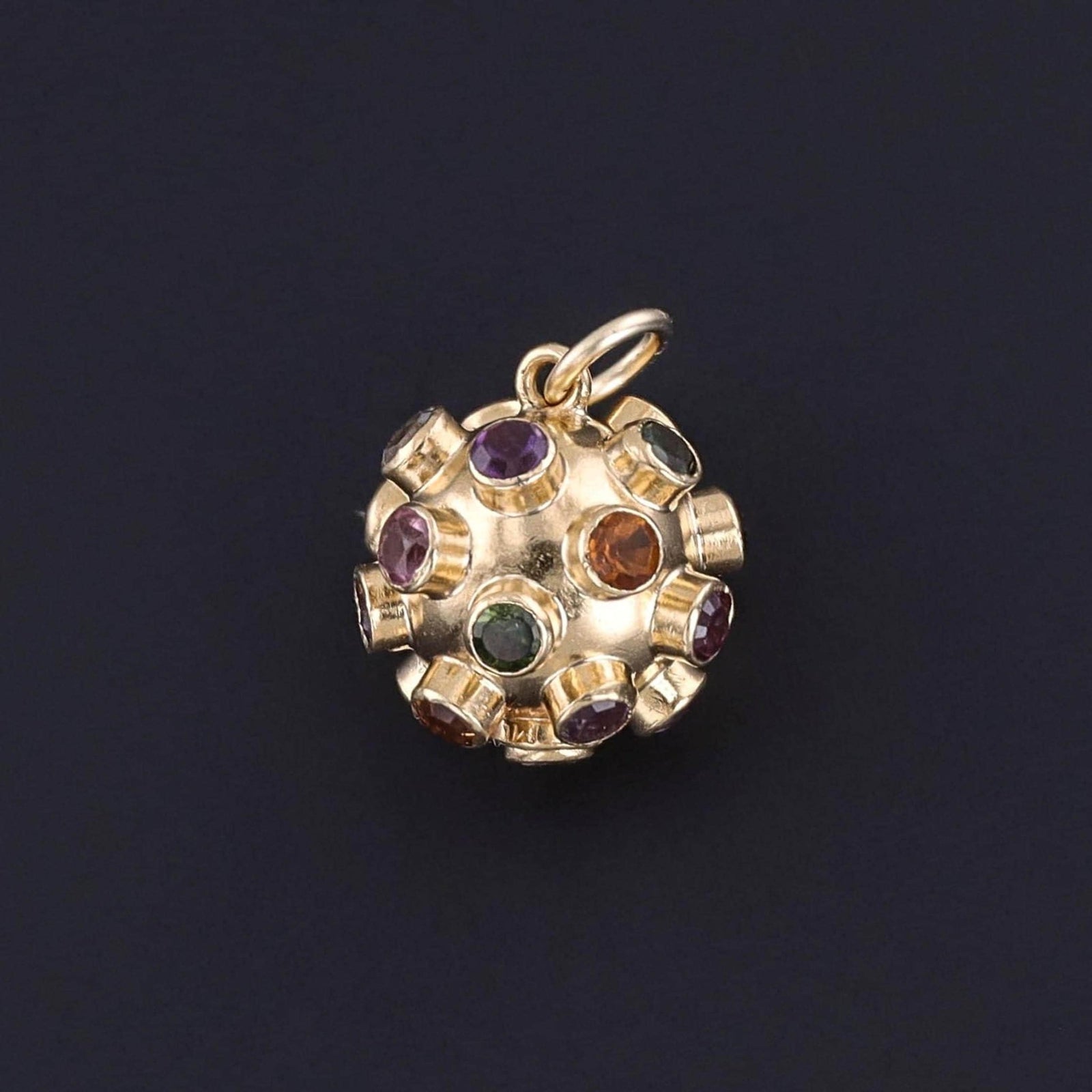 Petite Vintage Sputnik Charm of 18k Gold - Trademark Antiques
