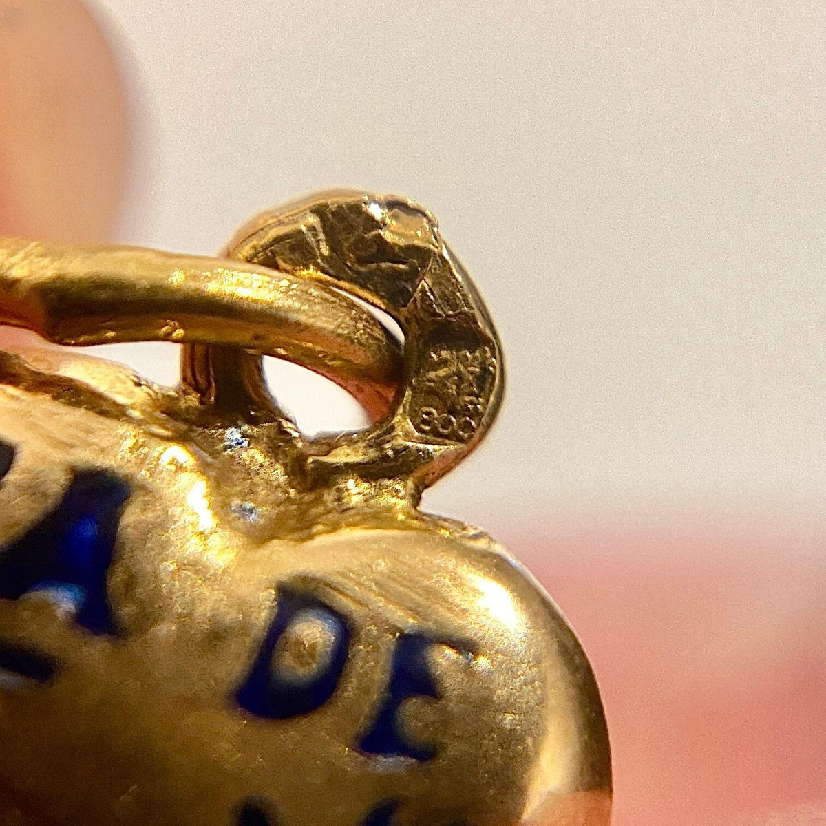 Portuguese Puffy Heart Charm From Grandparents - Trademark Antiques