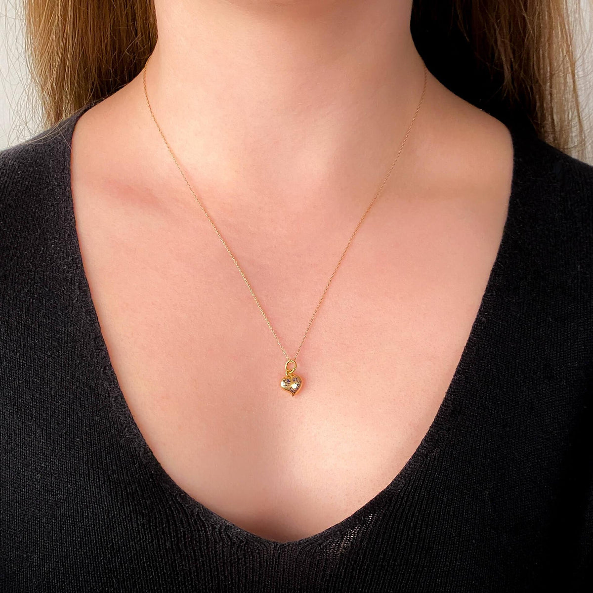 Portuguese Puffy Heart Charm From Grandparents - Trademark Antiques