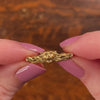 Antique Lion Lace Pin of 10k Gold