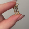 Vintage Hourglass Charm of 14k Gold
