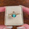 Vintage Turquoise Insect Conversion Ring of 10k Gold